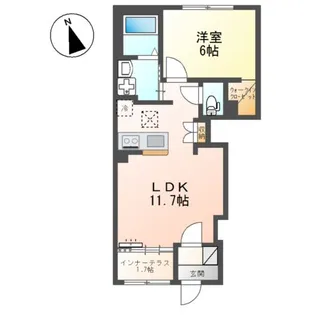 ベントルナータ【1階】の間取り