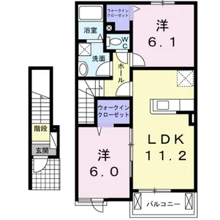 カーサ ピネッタ【2階】の間取り