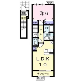 フレーシアⅡ【2階】の間取り