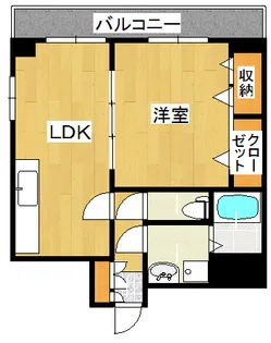 リバーコートC【2-1号室】の間取り