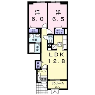 カランセB【1階】の間取り