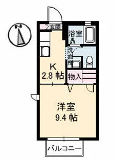 プラージュ【105号室】の間取り