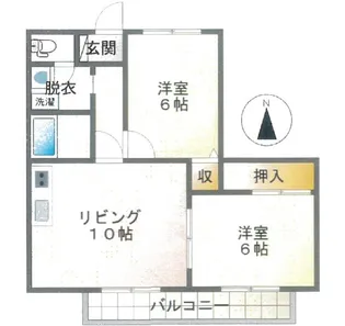 メゾンボヌール【201号室】の間取り