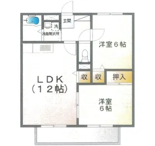 メゾンボヌール【203号室】の間取り