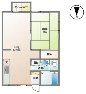 メゾンドアスティ【103号室】の間取り