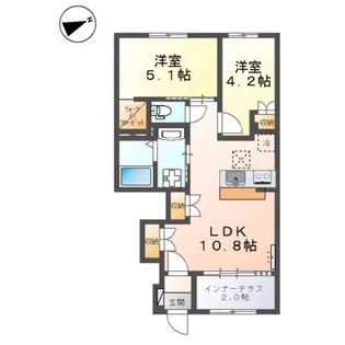 メリディア【110号室】の間取り