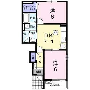 アンベリール Ⅰ【1階】の間取り