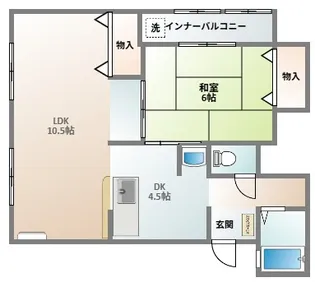 プログレッシブミキ【2H号室】の間取り