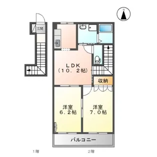 サンルーラル【202号室】の間取り
