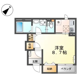 ネオスカイD【1階】の間取り