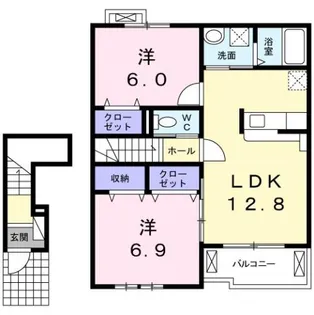 アジュール【2階】の間取り
