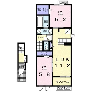 アヴニールⅡ【2階】の間取り