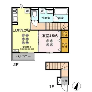 セレニテ【201号室】の間取り