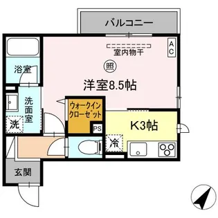 サンライズ【203号室】の間取り