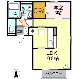 パル カヤクラ B棟【102号室】の間取り