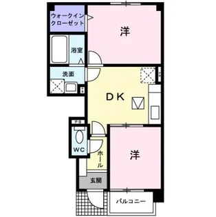 ブロンクス B【1階】の間取り