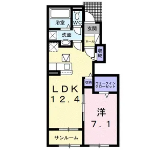 フリージアB【1階】の間取り