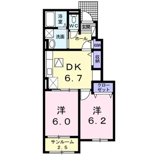 リバーフィールド わらび【1階】の間取り