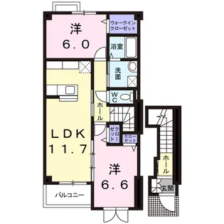 プロムナードB【2階】の間取り