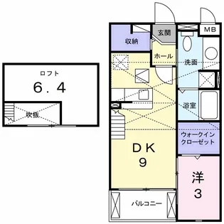 プラシード【2階】の間取り