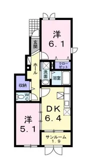 アルモ グローリア Ⅱ【1階】の間取り