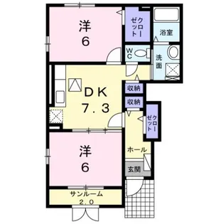 テルヌーラ B【1階】の間取り