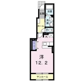 パインコーン 2番館【1階】の間取り
