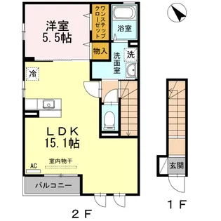 コルサージュ【2階】の間取り