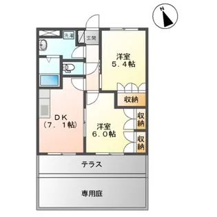 ライラック【101号室】の間取り