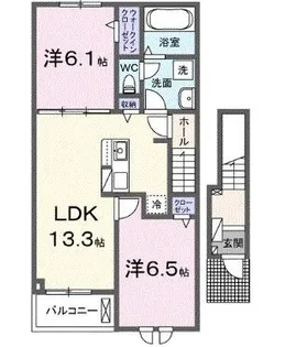 リアンTE【2階】の間取り