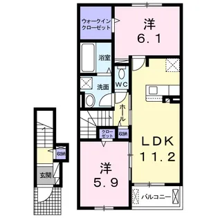オハナ【203号室】の間取り