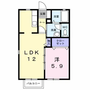 AUGUST(オーガスト)【2階】の間取り