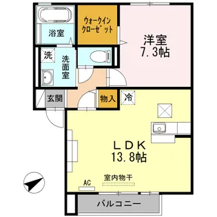 プリムヴェール【1階】の間取り