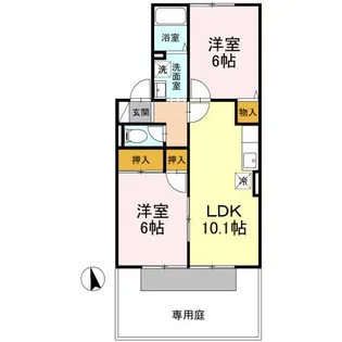 サンハイム井上C【103号室】の間取り