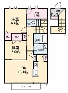 シャーメゾン愛花夢【2階】の間取り