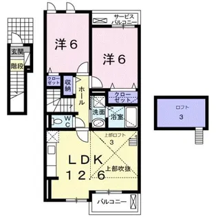 ソヴール 佑【2階】の間取り