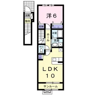アルバ・カーサ B【2階】の間取り