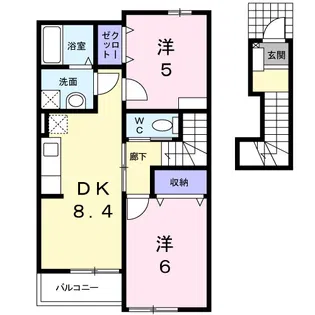 ハイドランジア 2番館【2階】の間取り