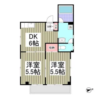 埼玉県桶川市東2丁目【マンション】の間取り