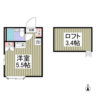 東京都足立区一ツ家2丁目【アパート】の間取り