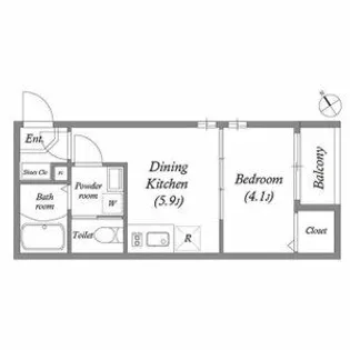 ブライト伏見【3階】の間取り