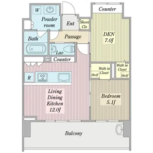 愛知県名古屋市東区泉1丁目【マンション】の間取り