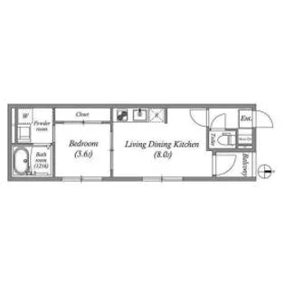 京都府京都市伏見区醍醐御霊ケ下町【アパート】の間取り