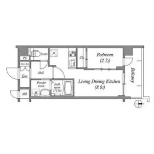 京都府京都市南区吉祥院定成町【マンション】の間取り