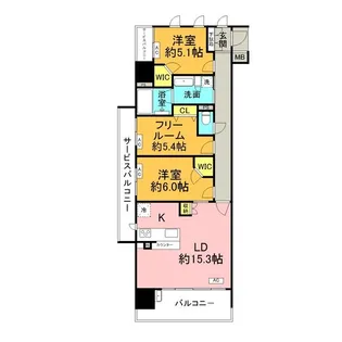プレサンス ジェネ 新栄町駅前 葵【4階】の間取り
