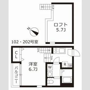 愛知県名古屋市中村区白子町3丁目【アパート】の間取り