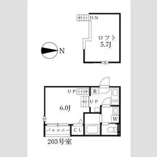 愛知県名古屋市中村区北畑町1丁目【アパート】の間取り