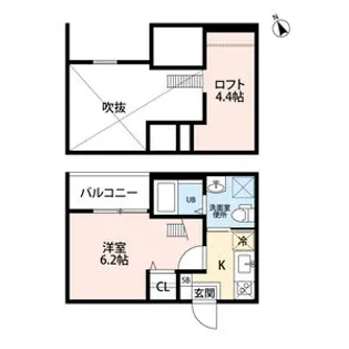 愛知県名古屋市西区中小田井1丁目【アパート】の間取り