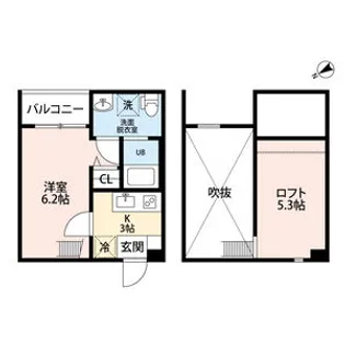 愛知県名古屋市西区枇杷島5丁目【アパート】の間取り