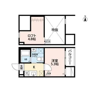 愛知県名古屋市中村区亀島1丁目【アパート】の間取り